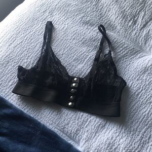 Black lace bralette